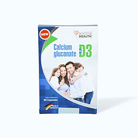 Doctor Health viên uống bổ sung calcium gluconate + D3 hộp 4 vỉ x 15 viên