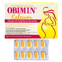Obimin calcium cung cấp canxi cho phụ nưc có thai hộp 3 vỉ x 10 viên