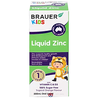 "Brauer Liquid Zinc Bổ Sung Kẽm Cho Trẻ 200ml
