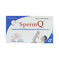 SpermQ Mediplantex tăng cường tổng hợp nội tiết tố hỗ trợ sinh sản ở nam giới (3 vỉ x 10 viên)