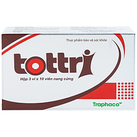 Tottri hỗ trợ giảm các triệu chứng trĩ nội, trĩ ngoại hộp 3 vỉ x 10 viên