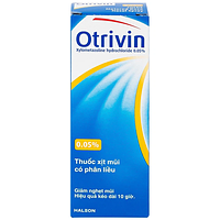 Otrivin 0.05% dung dịch xịt mũi điều trị các triệu chứng nghẹt mũi do cảm lạnh chai 10ml