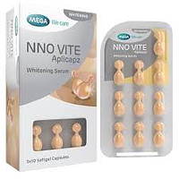 Mega NNO Vite Aplicapz Whitening Serum dưỡng sáng da hộp 3 vỉ x 10 viên