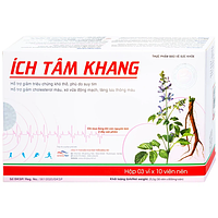 Hồng Bàng Ích Tâm Khang hỗ trợ tim mạch hộp 3 vỉ x 10 viên
