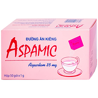 Domesco đường ăn kiêng Aspamic hộp 50 gói x 1g