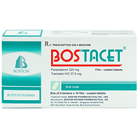 Bostacet Boston điều trị các cơn đau từ trung bình đến nặng hộp 2 vỉ x 10 viên