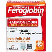 Vitabiotics Feroglobin bổ máu hộp 30 viên nang
