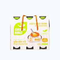 Greenbird nước yến sào và đông trùng hạ thảo lốc 6 chai x 185ml