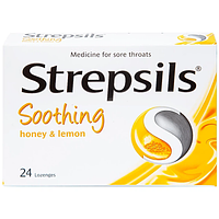 Strepsils honey lemon viên ngậm đau họng hộp 24 viên 
