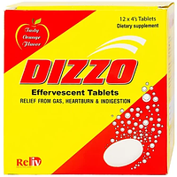 Dizzo Reliv hỗ trợ tiêu hóa, giảm triệu chứng đầy hơi, ợ hơi, khó tiêu (12 vỉ x 4 viên)