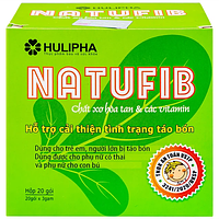 Natufib Hulipha hỗ trợ điều trị táo bón (Hộp 20 gói)