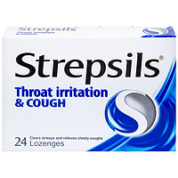 Strepsils throat irritation & cough viên ngậm đau họng hộp 24 viên