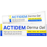 Actidem derma gel hỗ trợ ngăn ngừa mụn, làm mờ vết thâm tuýp 18g