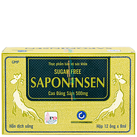Saponinsen Cao Đảng Sâm xanh hỗ trợ nâng cao sức đề kháng 500mg hộp 3 vỉ x 4 ống