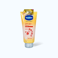 Tinh chất dưỡng thể Vaseline Healthy Bright SPF 50+ bảo vệ da khỏi tia UV, dưỡng sáng da (Tuýp 300ml/320ml).