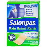 Salonpas pain relief patch miếng dán giảm đau xương khớp hộp 5 miếng 