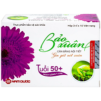 Nam Dược Bảo Xuân 50+ hỗ trợ cân bằng nội tiết tố nữ hộp 3 vỉ x 10 viên